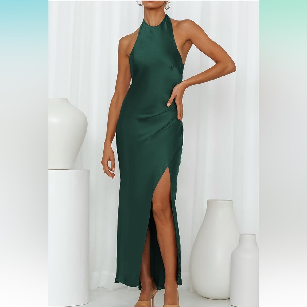 sold! NWT Sexy Emerald Halter Dress